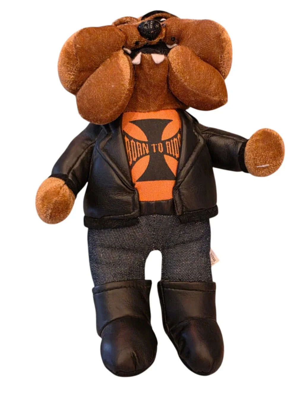 Bulldog Biker Plush Born to Ride Chopper Motorcycle Plush Dog -Toy Factory